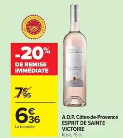 Carrefour ESPRIT DE SAINTE A.O.P. Côtes-de-Provence offre