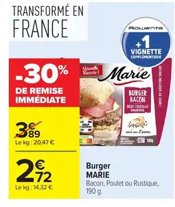 Carrefour MARIE Burger offre
