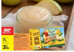 Carrefour POM'POTES Compotes sans sucres ajoutés Format familial offre