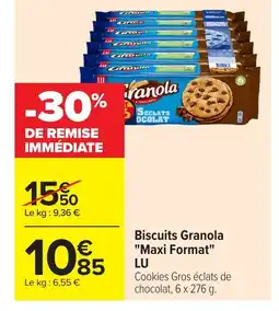 Carrefour LU Biscuits Granola Maxi Format offre