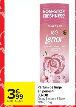 Carrefour LENOR Parfum de linge en perles offre