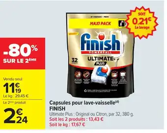 FINISH Capsules pour lave-vaisselle
