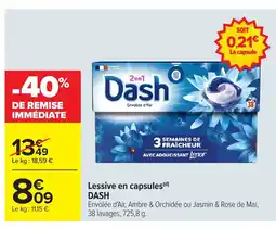 Carrefour DASH Lessive en capsules offre