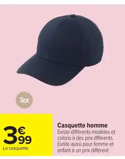Carrefour Casquette homme offre