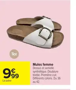 Carrefour Mules femme offre
