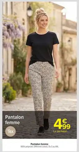 Carrefour Pantalon femme offre