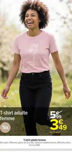 Carrefour T-shirt adulte femme offre