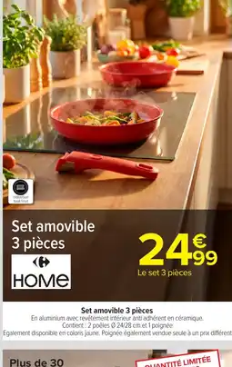 Carrefour Set amovible 3 pièces offre