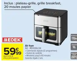 Carrefour MEDEK Air fryer offre