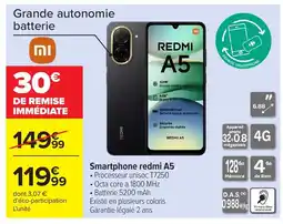 Carrefour Smartphone redmi A5 offre