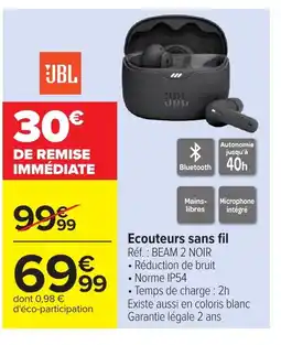 Carrefour JBL Ecouteurs sans fil offre