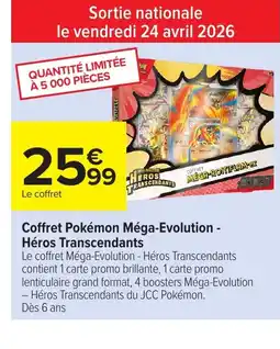 Carrefour Coffret Pokémon Méga-Evolution - Héros Transcendants offre