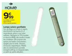 Carrefour Lampe solaire gonflabl offre