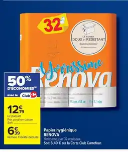 Carrefour Drive RENOVA Papier hygiénique offre