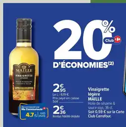 Carrefour Drive MAILLE Vinaigrette légère offre