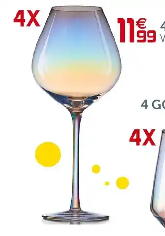 Gifi 4 Verres à pied offre