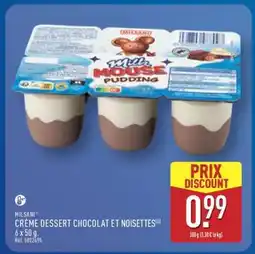 ALDI MILSANI CRÈME DESSERT CHOCOLAT ET NOISETTES offre