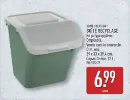 ALDI HOME CREATION BOÎTE RECYCLAGE offre