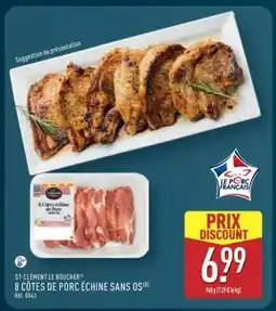 ALDI 8 Côtes de Porc Échine Sans Os offre
