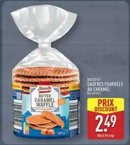 ALDI Biscotto Gaufres Fourrées au Caramel offre