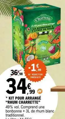 E.Leclerc KIT POUR ARRANGÉ RHUM CHARRETTE offre