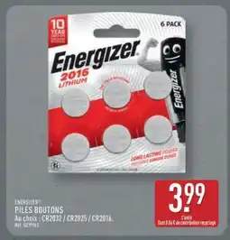 ALDI ENERGIZER PILES BOUTONS offre