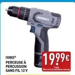ALDI FERREX PERCEUSE À PERCUSSION SANS FIL 12 V offre