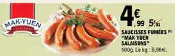 E.Leclerc SAUCISSES FUMÉES “MAK YUEN SALAISONS” offre