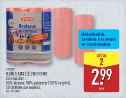 ALDI TWIDO ROULEAUX DE CHIFFONS offre