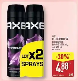 ALDI AXE Déodorant offre