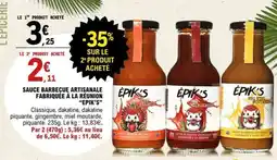 E.Leclerc SAUCE BARBECUE ARTISANALE FABRIQUÉE À LA REUNION “EPIK’S” offre