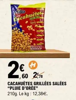 E.Leclerc CACAHUÈTES GRILLÉES SALÉES “PLUIE D’ORÉE” offre