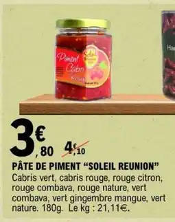 E.Leclerc PÂTE DE PIMENT “SOLEIL RÉUNION” offre