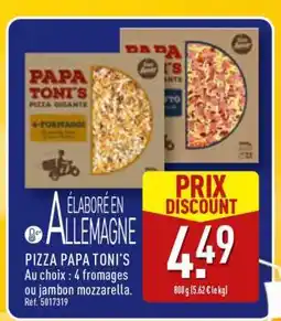 ALDI PIZZA PAPA TONI'S offre