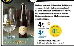 E.Leclerc BIÈRE BLONDE “BEL AIR” offre
