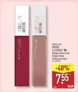 ALDI MAYBELLINE ROUGE À LÈVRES offre