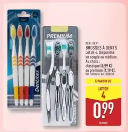 ALDI DENTITEX BROSSES À DENTS offre