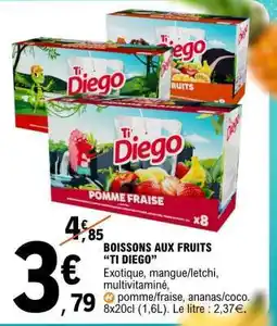 E.Leclerc Boissons aux fruits 'Ti Diego' offre