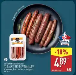 ALDI ST-CLÉMENT LE VOLAILLER 12 SAUCISSES DE VOLAILLE offre