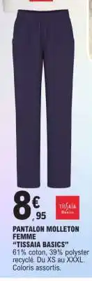 E.Leclerc PANTALON MOLLETON FEMME offre