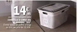 E.Leclerc CORBEILLE À LINGE 45L MARBRE KIS offre