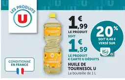 Super U U huile de tournesol offre