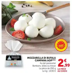 Super U Italie mozzarella di bufala campana aop offre