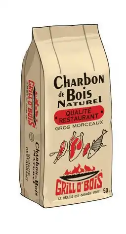 Jardiland Charbon de bois naturel grill o'bois offre