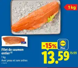 Lidl Lidl filet de saumon entier offre