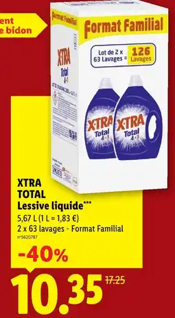 Lidl Xtra total lessive liquide offre