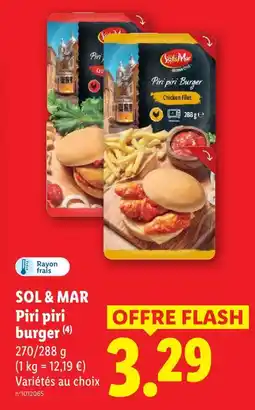 Lidl Sol & mar piri piri burger offre