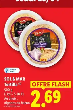 Lidl Sol & mar tortilla con cebolla offre