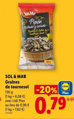 Lidl Sol & mar graines de tournesol offre