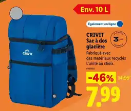 Lidl Crivit sac à dos glacière offre